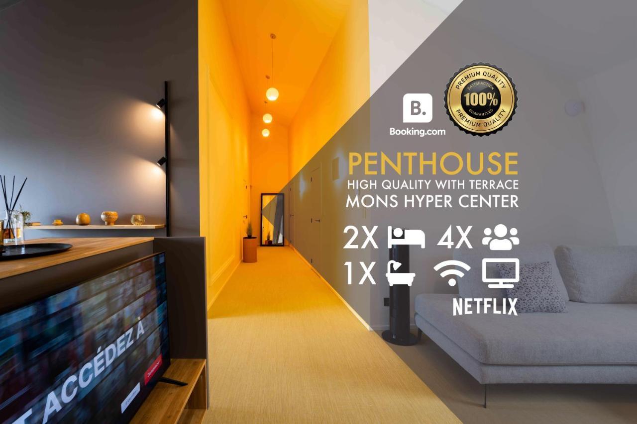 Luxury Penthouse & Terrace - Mons City Center 外观 照片